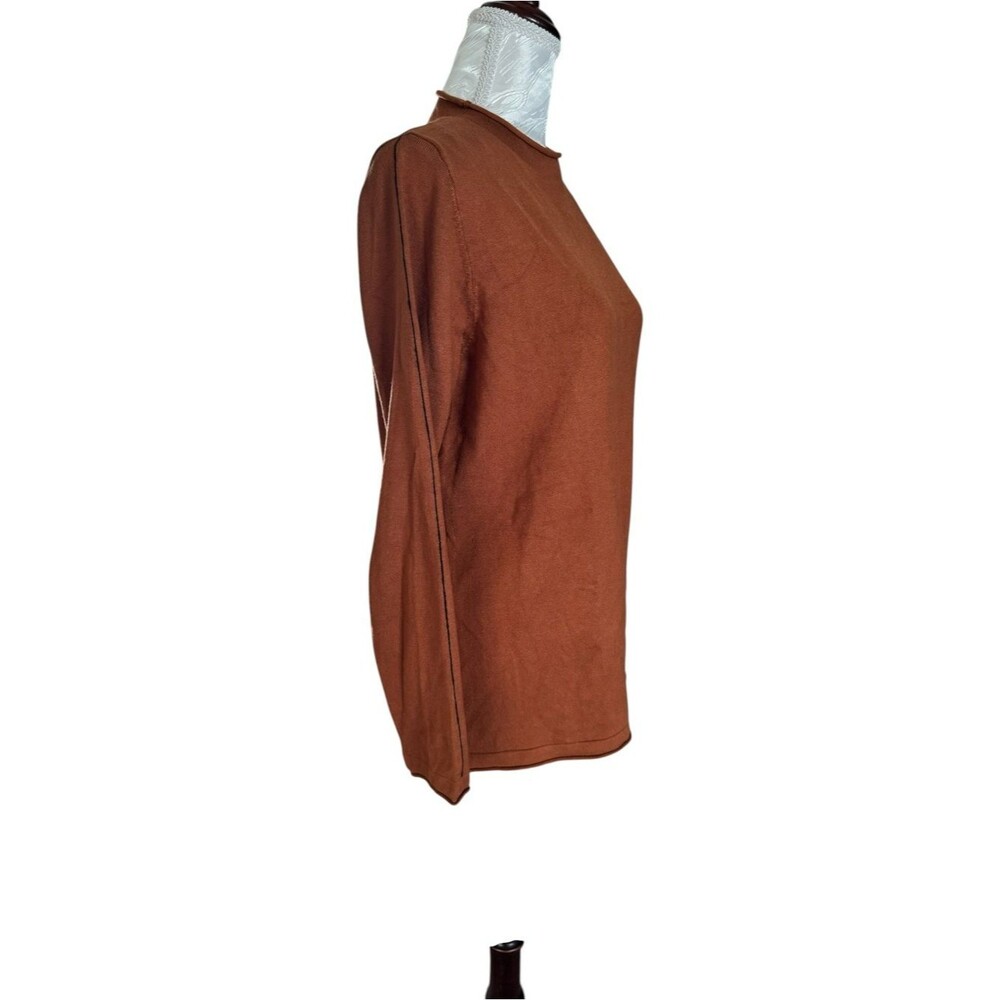 Liverpool Women’s Crewneck Top in Warm Rust Brown - Picture 6 of 9